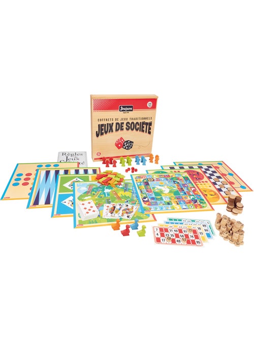 Coffret de jeux de société traditionnels - Coffret en bois : 150 règles - Kiabi