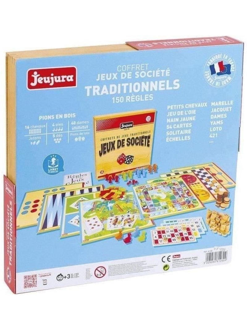 Coffret de jeux de société traditionnels - Coffret en bois : 150 règles Multicolore - Kiabi