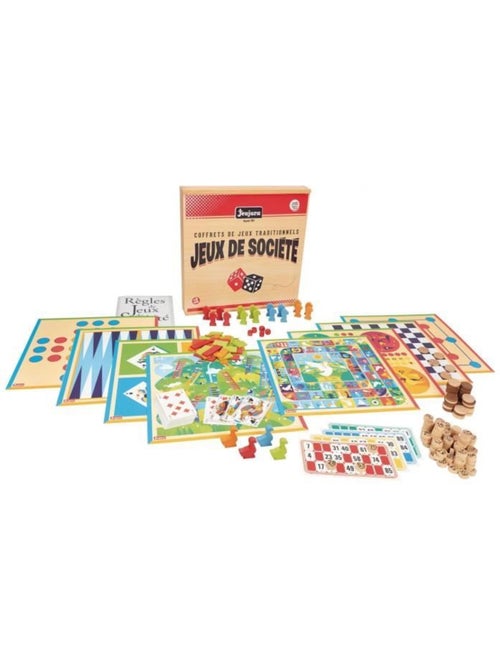 Coffret de jeux de société traditionnels - Coffret en bois : 150 règles - Kiabi