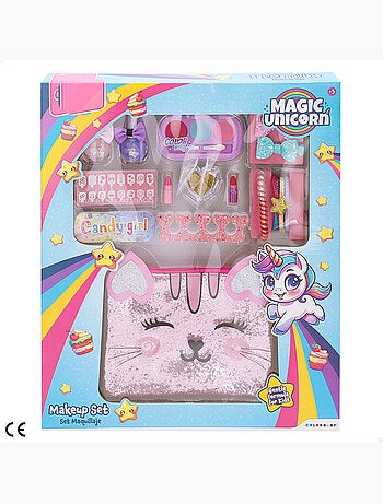 Coffret de maquillage avec accessoires et trousse de toilette colorbaby