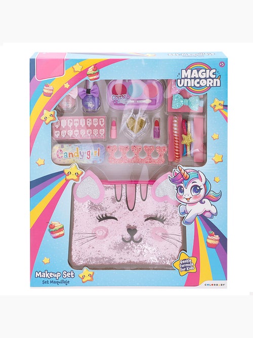 Coffret de maquillage avec accessoires et trousse de toilette colorbaby - Kiabi Coffret de maquillage avec accessoires et trousse de toilette colorbaby - Kiabi