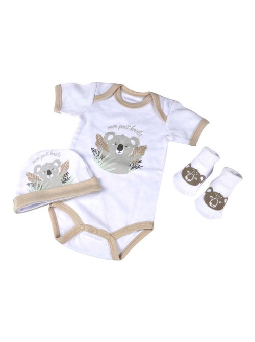 Coffret de naissance avec body, bonnet et chaussettes - Kiabi