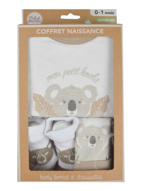 Coffret de naissance avec body, bonnet et chaussettes - Kiabi