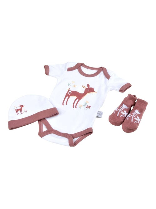 Coffret de naissance avec body, bonnet et chaussettes - Kiabi