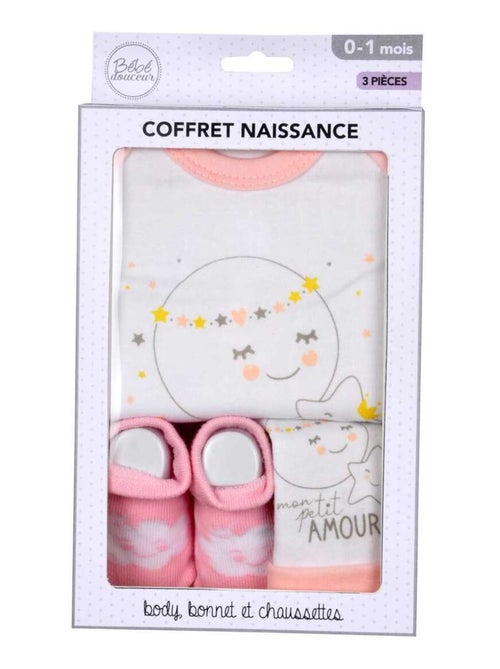 Coffret de naissance avec body, bonnet et chaussettes - Kiabi