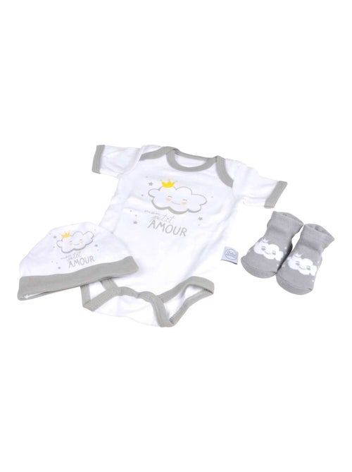 Coffret de naissance avec body, bonnet et chaussettes - Kiabi