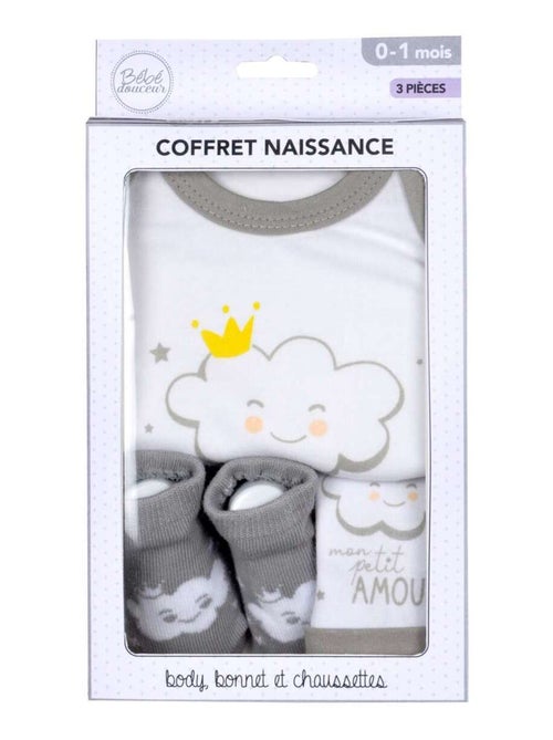 Coffret de naissance avec body, bonnet et chaussettes - Kiabi