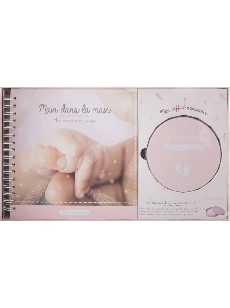 Coffret de naissance avec kit empreinte et album PATTI Rose - Kiabi