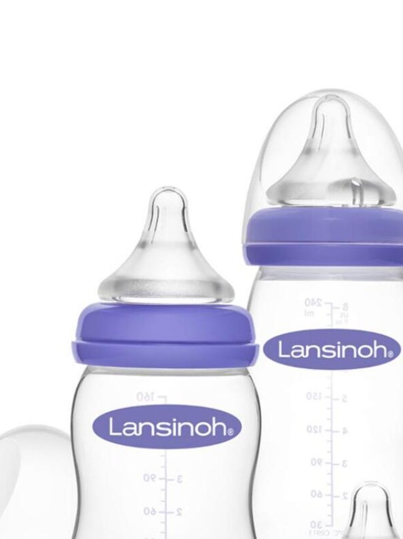 Coffret de naissance biberons et tétines spécial allaitement Natural Wave Bleu - Kiabi