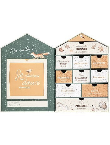 Coffret de naissance forme maison FORÊT