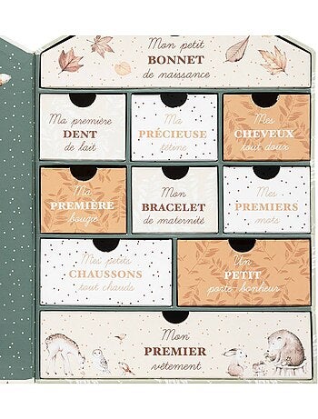 Coffret de naissance forme maison FORÊT