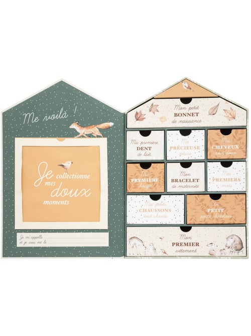 Coffret de naissance forme maison FORÊT - Kiabi