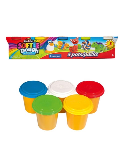 Coffret de pâte à modeler 5 couleurs - Kiabi