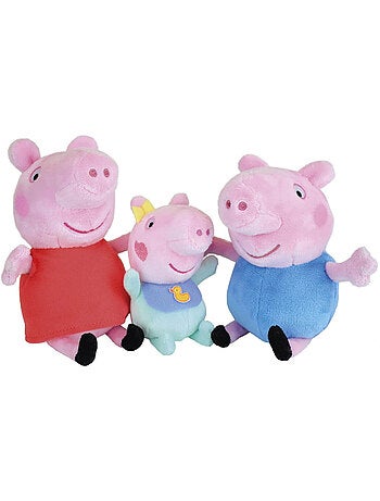 Coffret de peluches - peppa pig - jemini - peppa, georges et evie - 3 personnages - dès la naissance