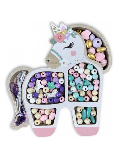 Coffret de perles en bois licorne - Kiabi