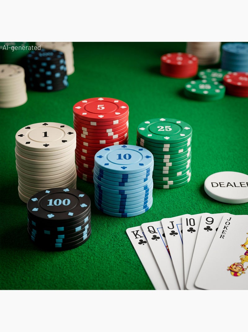 Coffret de poker avec 300 jetons dans une boîte en aluminium +18 ans colorbaby N/A - Kiabi