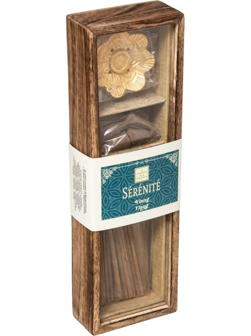 Coffret d'encens bâtonnets et cônes en bois de manguier doli - Kiabi Coffret d'encens bâtonnets et cônes en bois de manguier doli - Kiabi