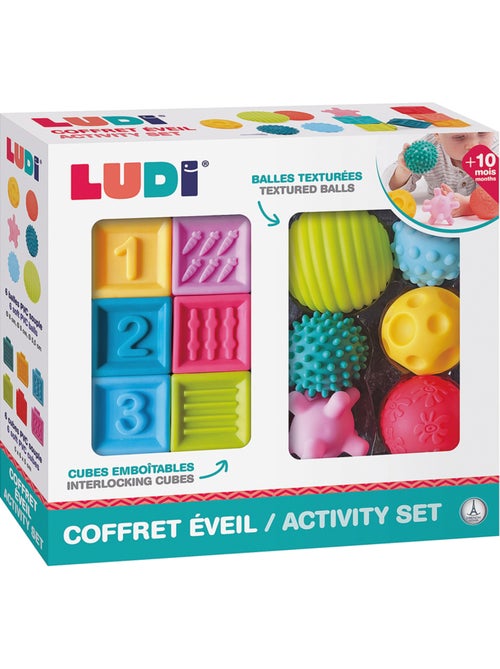 Coffret d'éveil balles texturées et cubes ludi - Kiabi