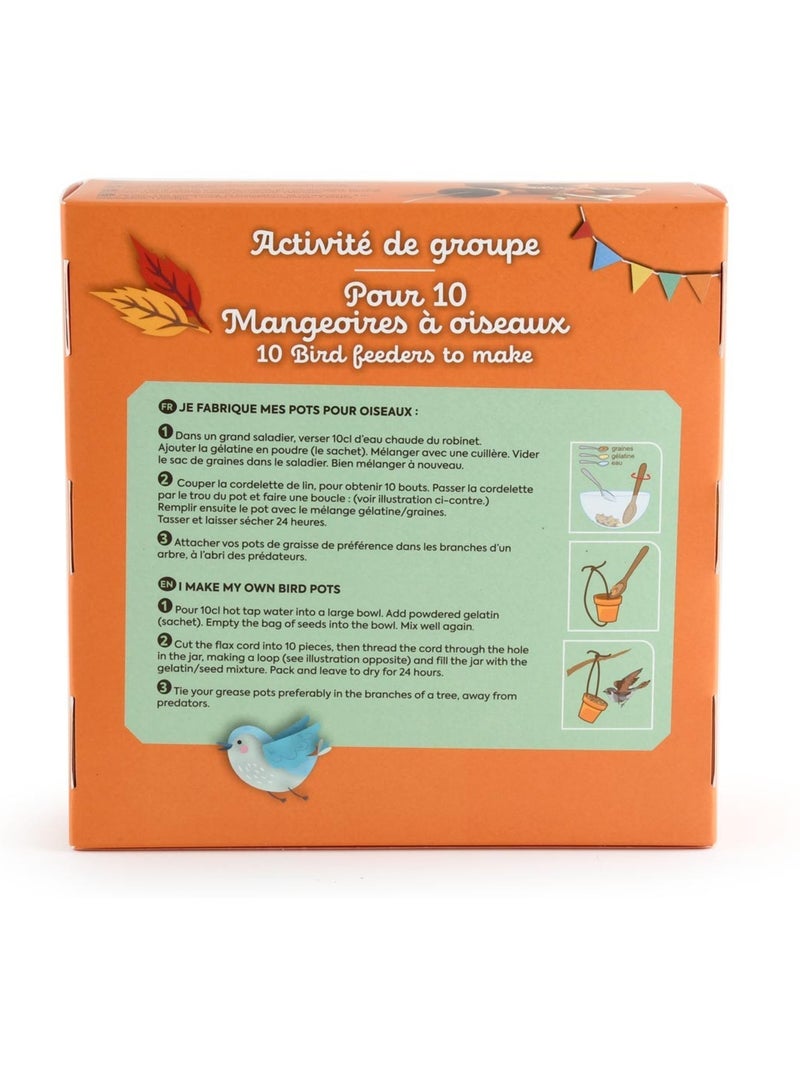 Coffret diy - 10 mangeoires à oiseaux Orange - Kiabi