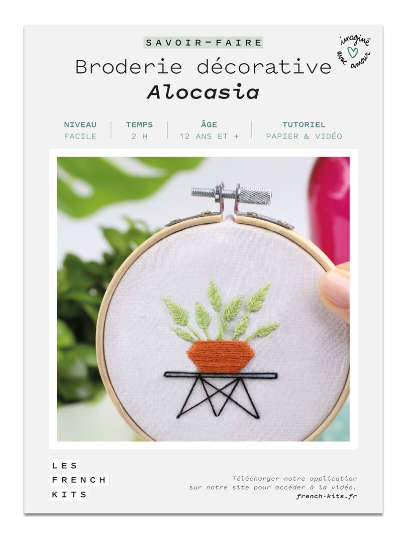 Coffret DIY - Broderie décorative - Plante Alocasia N/A - Kiabi