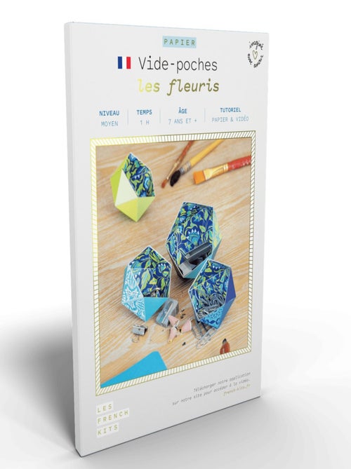 Coffret DIY origami - 4 Vide-poches - Fleurs - French Kits - Kiabi