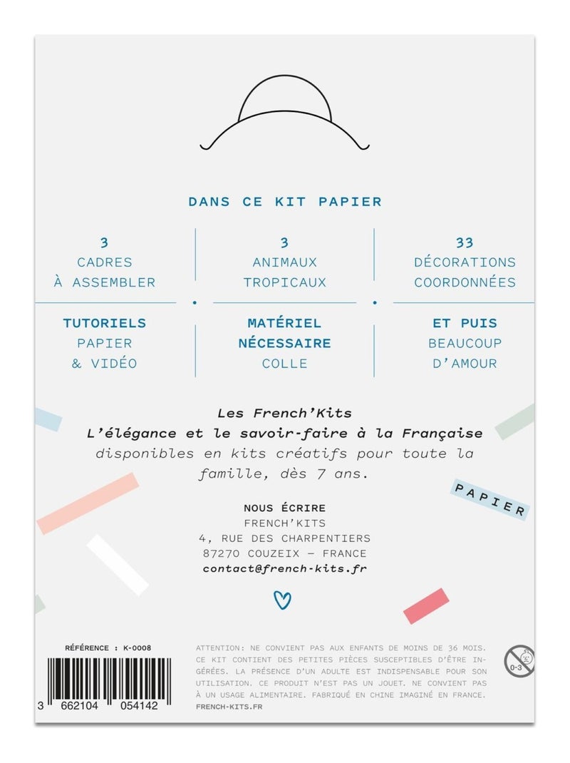 Coffret DIY papier - 8 Marque-pages - Personnages - French Kits N/A - Kiabi