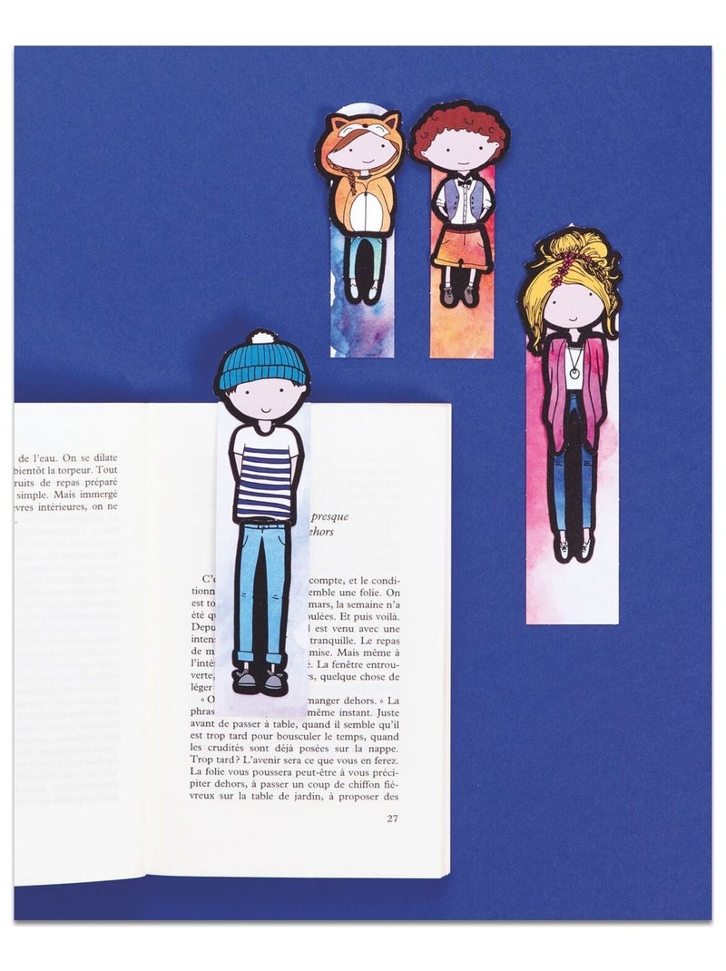 Coffret DIY papier - 8 Marque-pages - Personnages - French Kits N/A - Kiabi