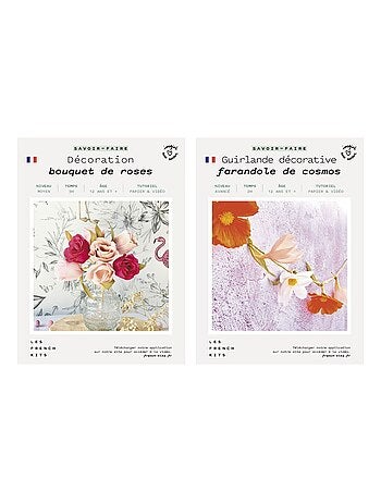Coffret DIY papier - Mariage - Décorations florales - Bouquet et Guirlande - Kiabi