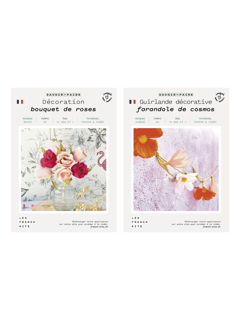 Coffret DIY papier - Mariage - Décorations florales - Bouquet et Guirlande N/A - Kiabi