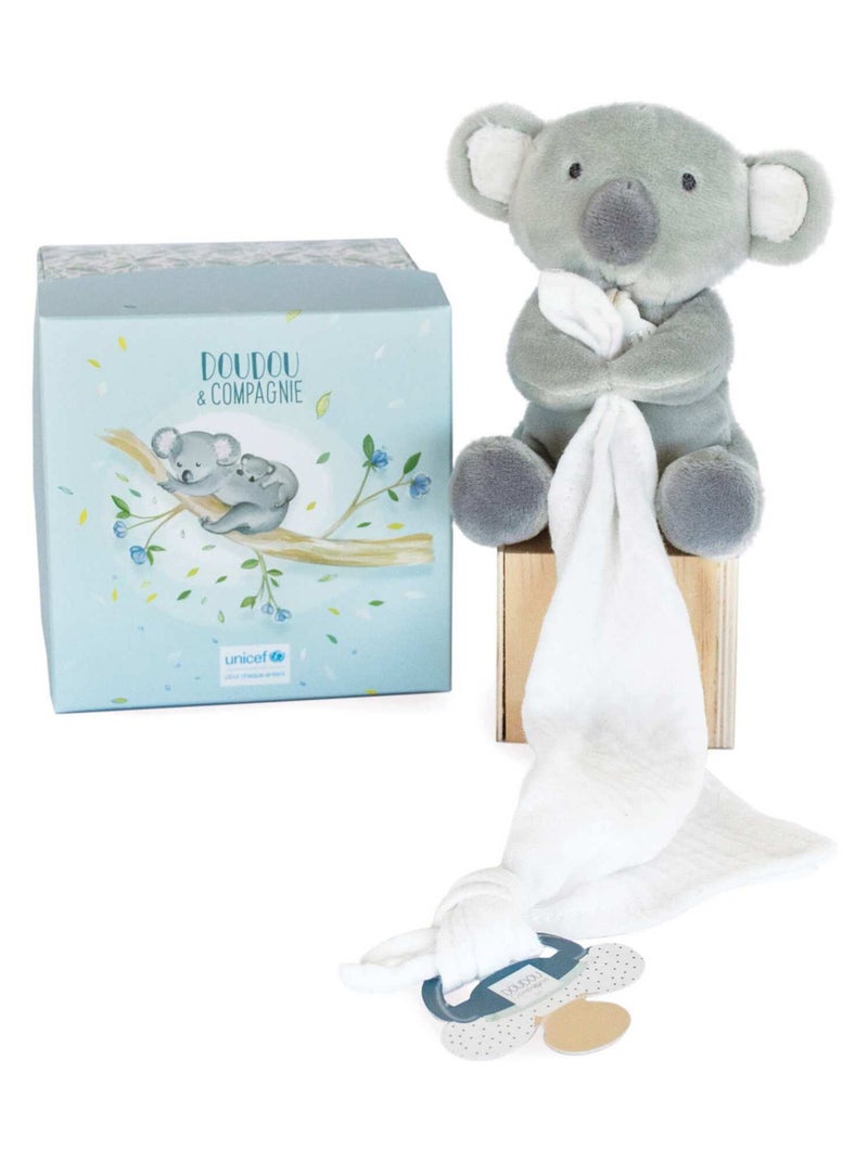 Coffret doudou attache sucette Koala UNICEF Gris - Kiabi