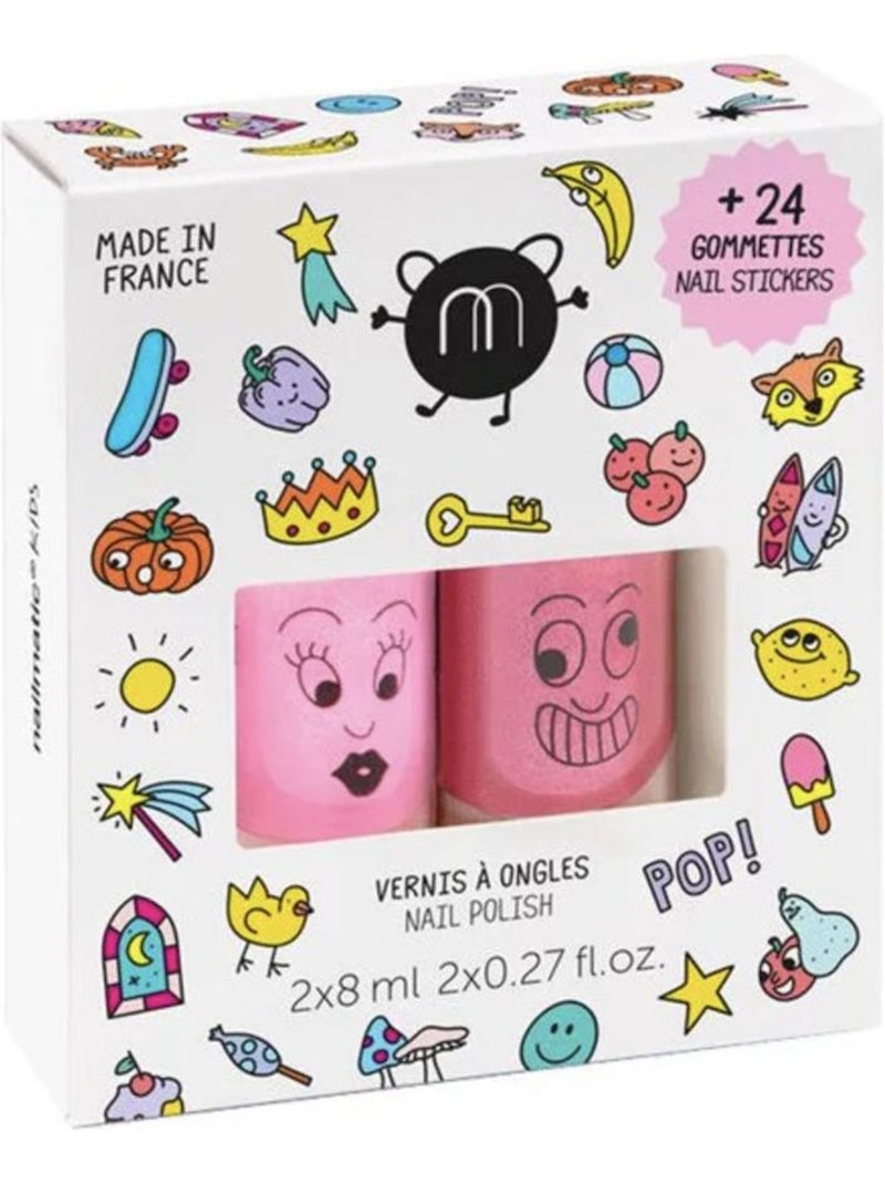 Coffret duo vernis et nail stickers Dolly kitty N/A - Kiabi