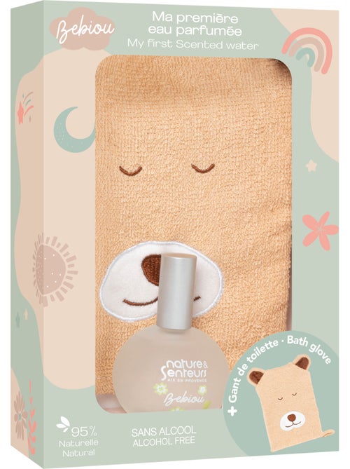 Coffret eau de senteur bébé mixte 50 ml sans alcool avec gant - Kiabi Coffret eau de senteur bébé mixte 50 ml sans alcool avec gant - Kiabi