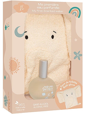 Coffret eau de senteur bébé mixte 50 ml sans alcool avec gant