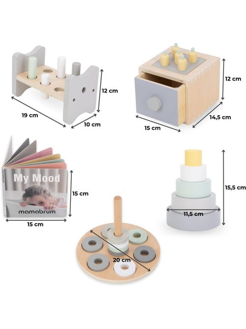 Coffret educatif montessori bois 6 jouets eveil premier age mamabrum - Kiabi Coffret educatif montessori bois 6 jouets eveil premier age mamabrum - Kiabi