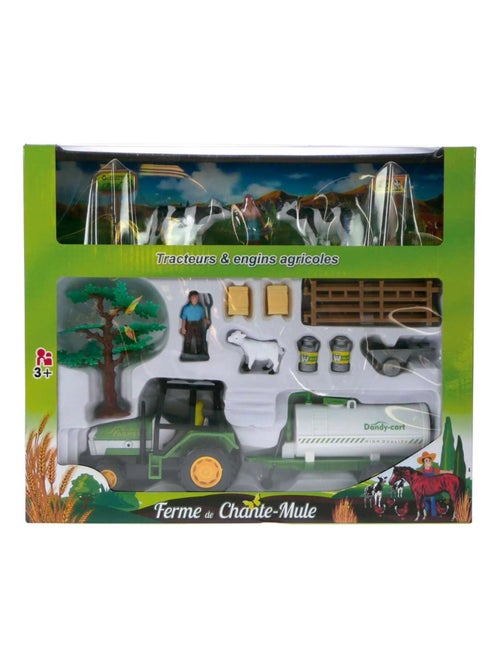 Coffret élevage de vaches + 3 ans avec 2 vaches, tracteur, personnages et décors - Kiabi Coffret élevage de vaches + 3 ans avec 2 vaches, tracteur, personnages et décors - Kiabi
