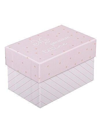 Coffret cadeau Naissance empreintes bébé XL Rose Fille Atmosphera