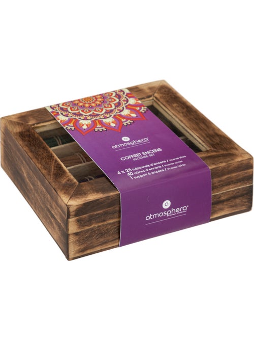 Coffret encens sticks cônes support bois TALY - Kiabi