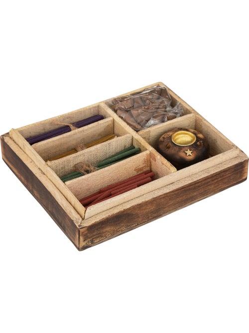 Coffret encens sticks cônes support bois TALY - Kiabi