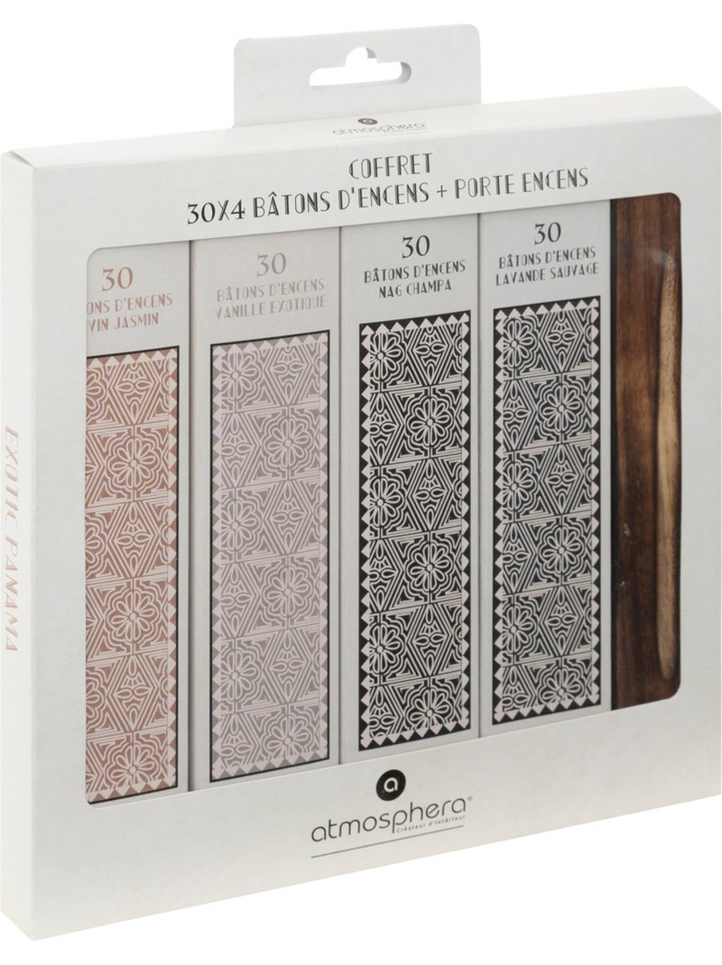 Coffret encens support bois et sticks PANAMA Multicolore - Kiabi