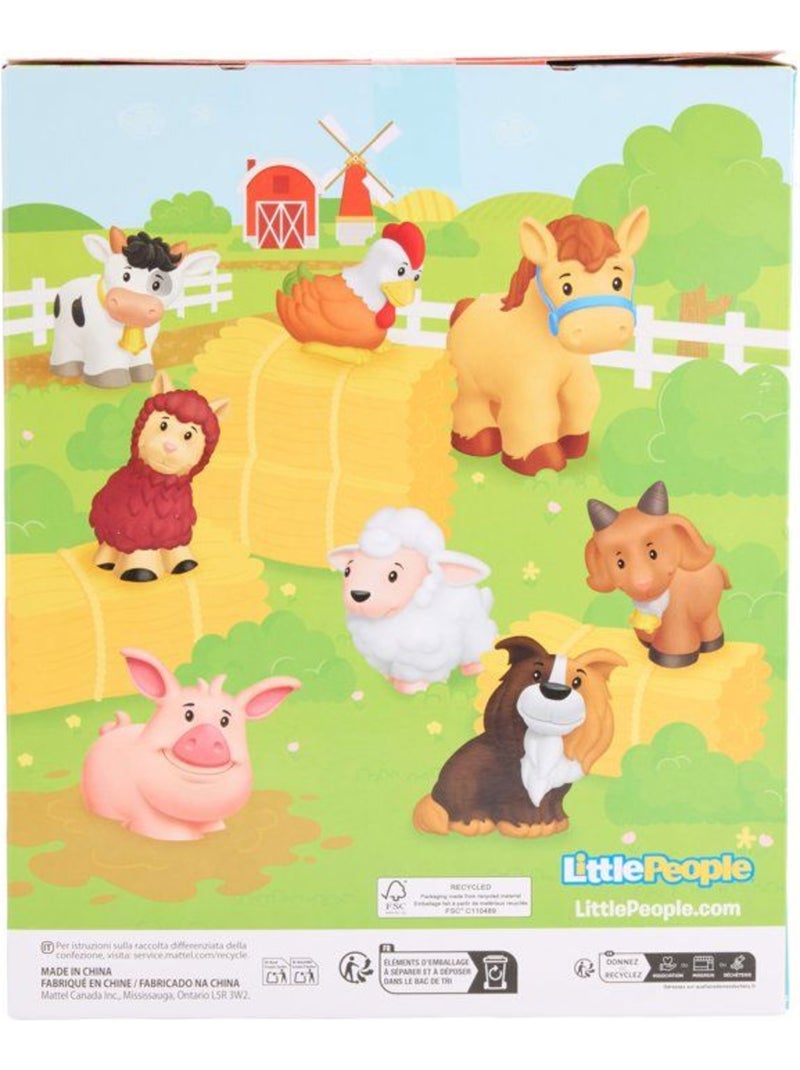 Coffret figurines - fisher-price - little people animaux gfl21 - 8 figurines - ferme Multicolore - Kiabi