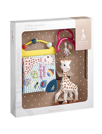 Coffret hochet + livre d'éveil Sophie la girafe Il était une fois