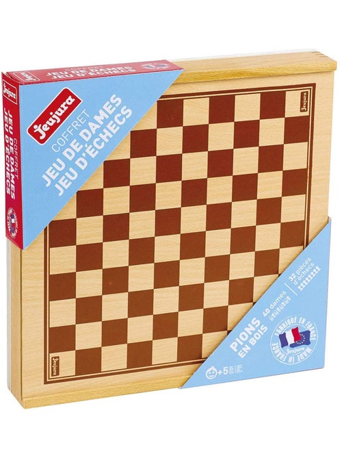 Coffret Jeu de Dames et d'Echecs - Kiabi