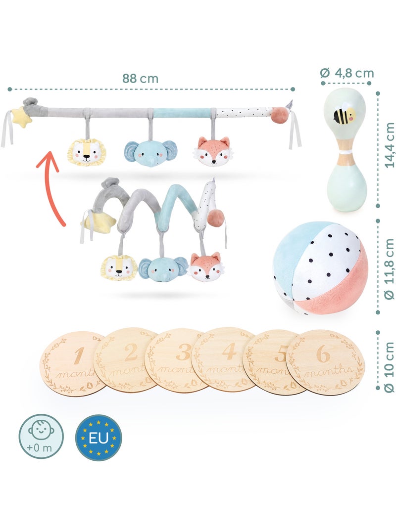 Coffret jouets sensoriels bebe 0m+ hochet suspendre balle disques mamabrum N/A - Kiabi