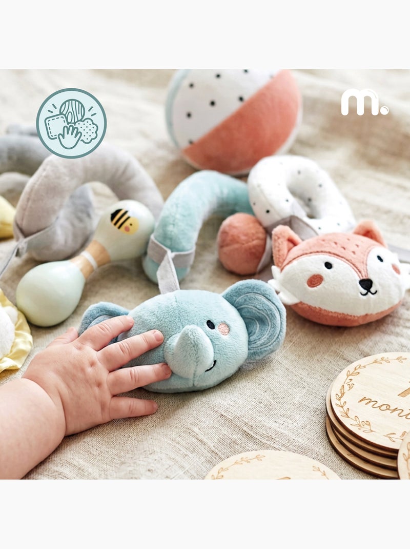 Coffret jouets sensoriels bebe 0m+ hochet suspendre balle disques mamabrum N/A - Kiabi