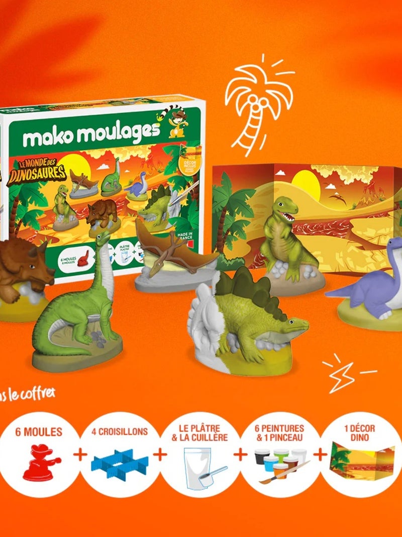 Coffret Le Monde des Dinosaures Jaune - Kiabi