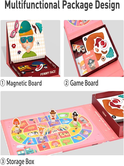 Coffret magnétique Funny Face 56 pcs - Kiabi