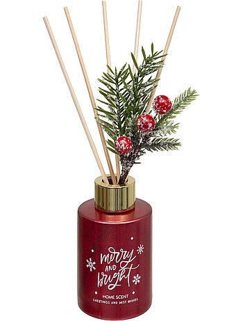 Coffret maison 2 bougies et 1 diffuseur de parfum houx et baies givrées