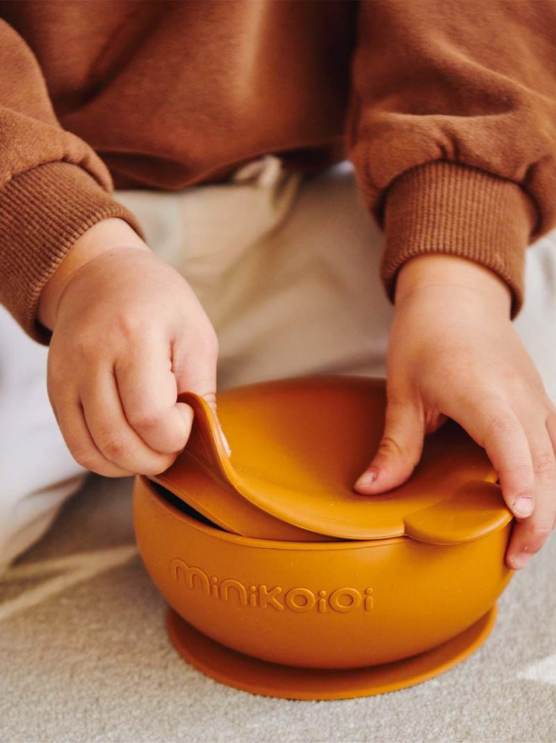 Coffret mes premiers repas, Bol Cuillère Gobelet Minikoioi Beige clair - Kiabi