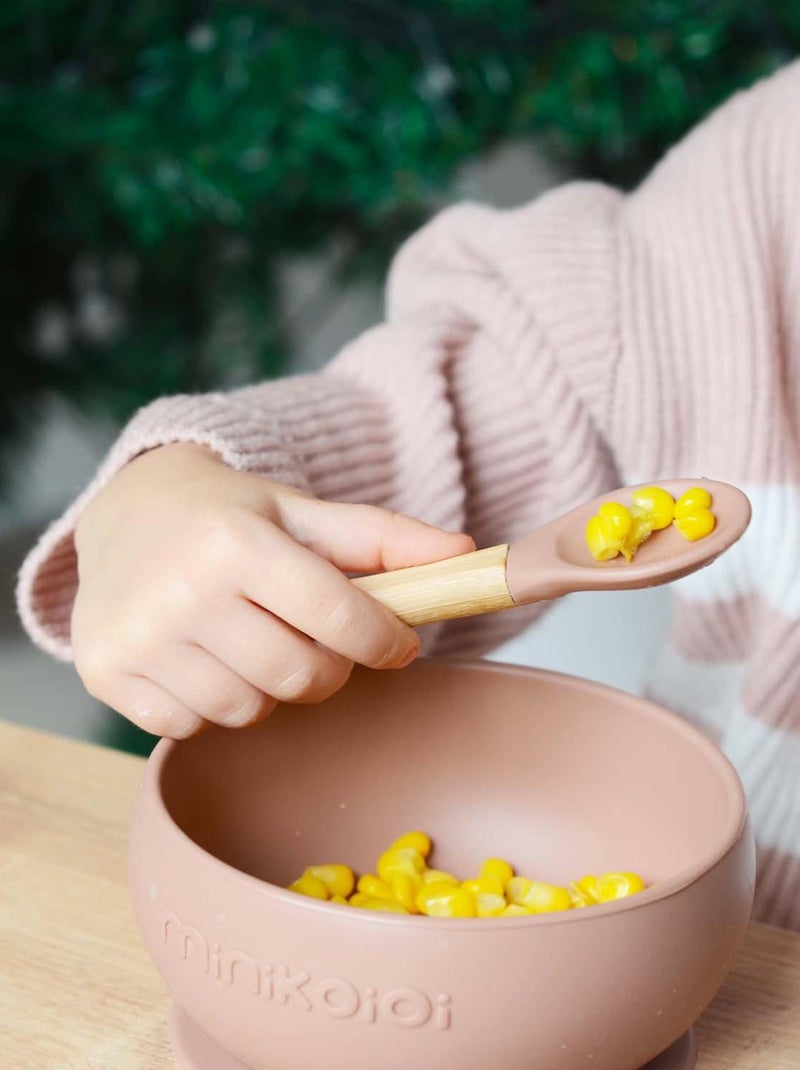 Coffret mes premiers repas, Bol Cuillère Gobelet Minikoioi Beige clair - Kiabi