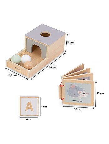 Coffret montessori bois 6 jeux éducatifs et sensoriels mamabrum